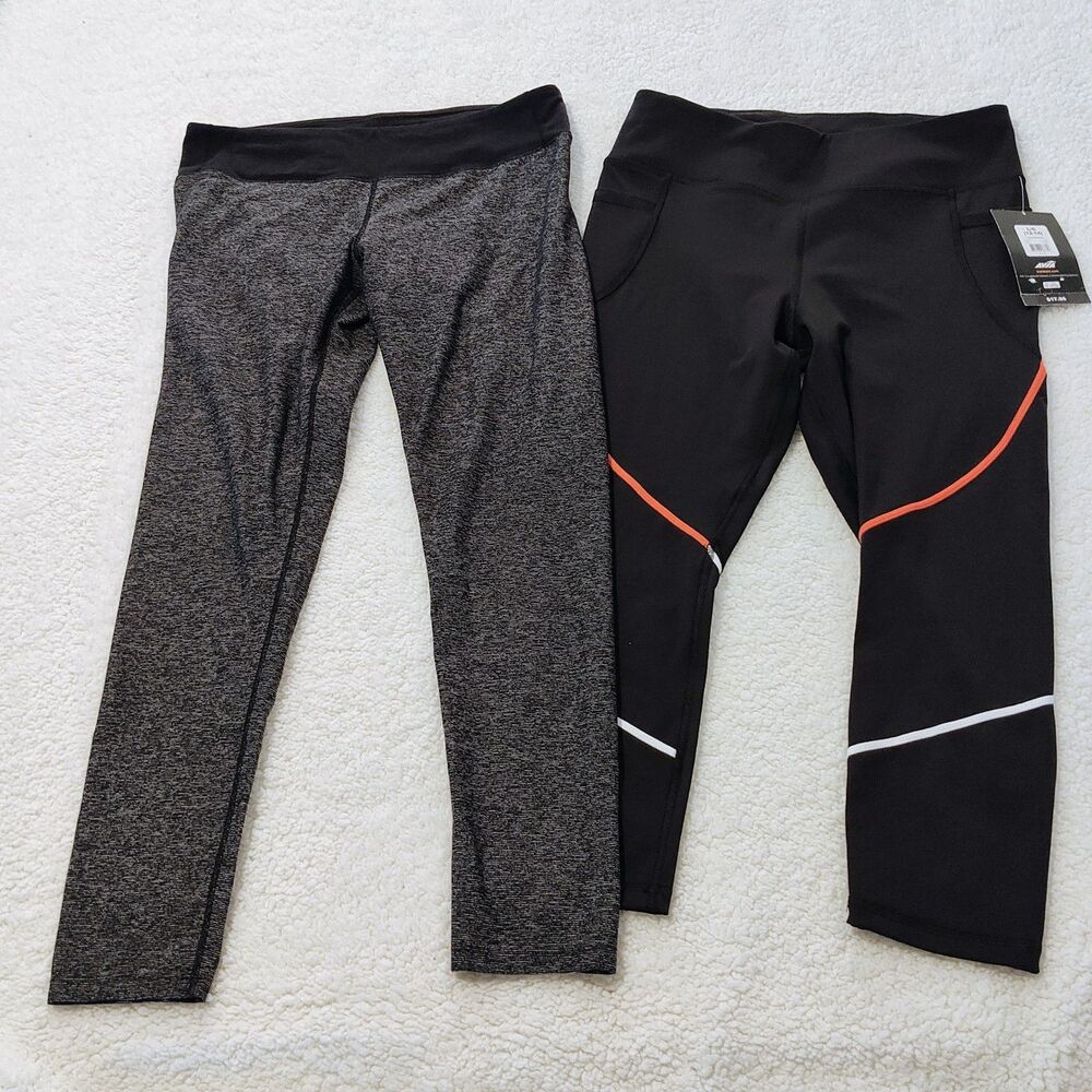Lot Of TWO Womens Athletic Leggings - SIZE L